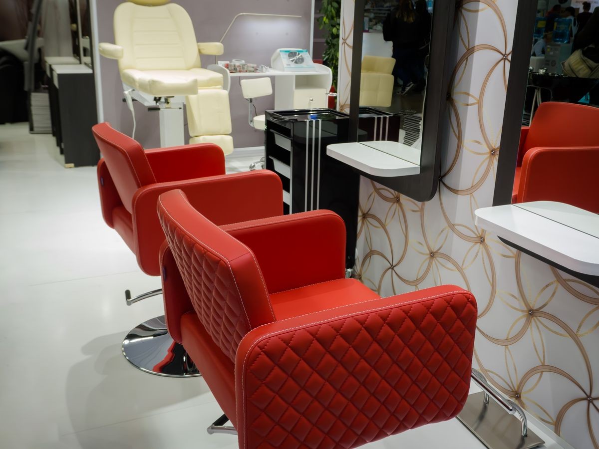 Hair salon and make up store, barber shop and manicure interior business 